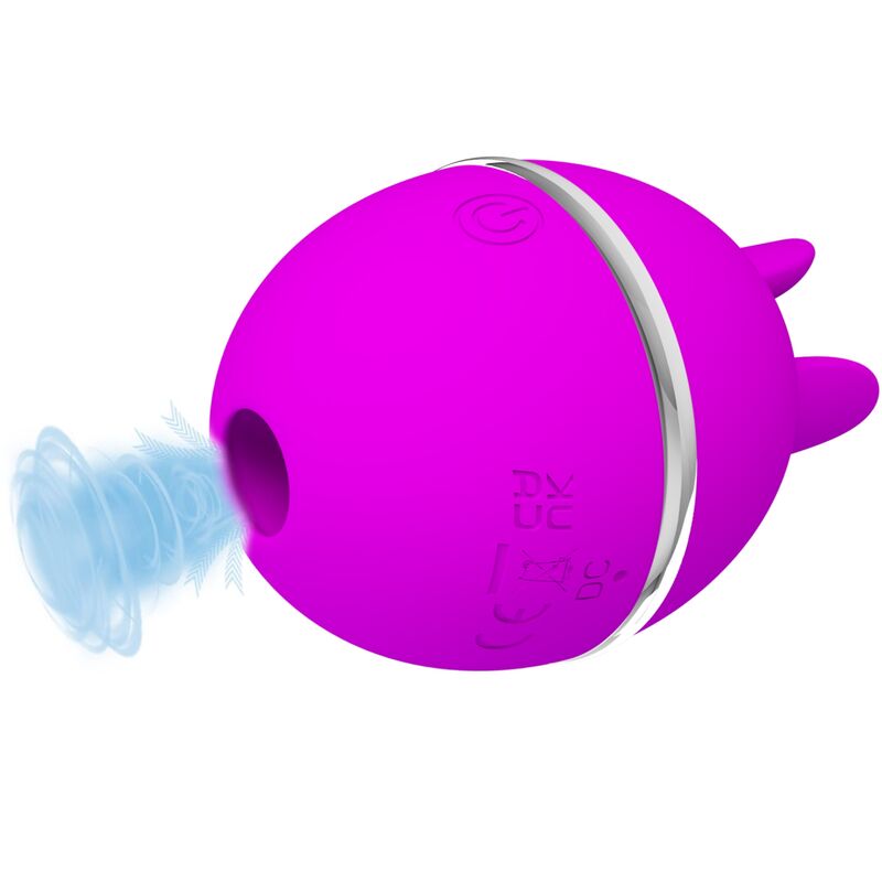 PRETTY LOVE - GEMINI BALL PURPLE ROUND SILICONE VIBRATOR - 8