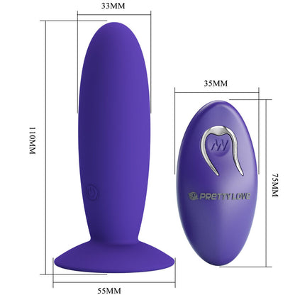 PRETTY LOVE - YOUTH PLUG ANAL VIBRATOR REMOTE CONTROL VIOLET - 3