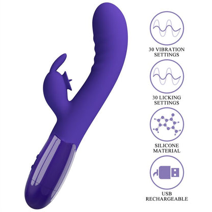 PRETTY LOVE - CERBERUS YOUTH VIOLET RABBIT VIBRATOR - 8