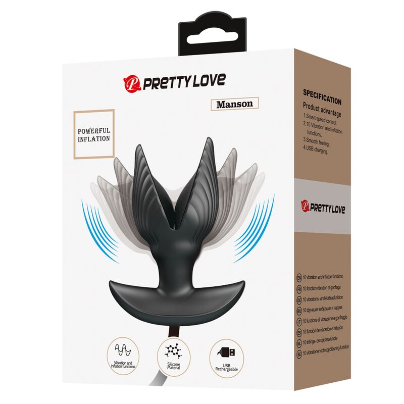 PRETTY LOVE - INFLATABLE AND RECHARGEABLE BUTT PLUG