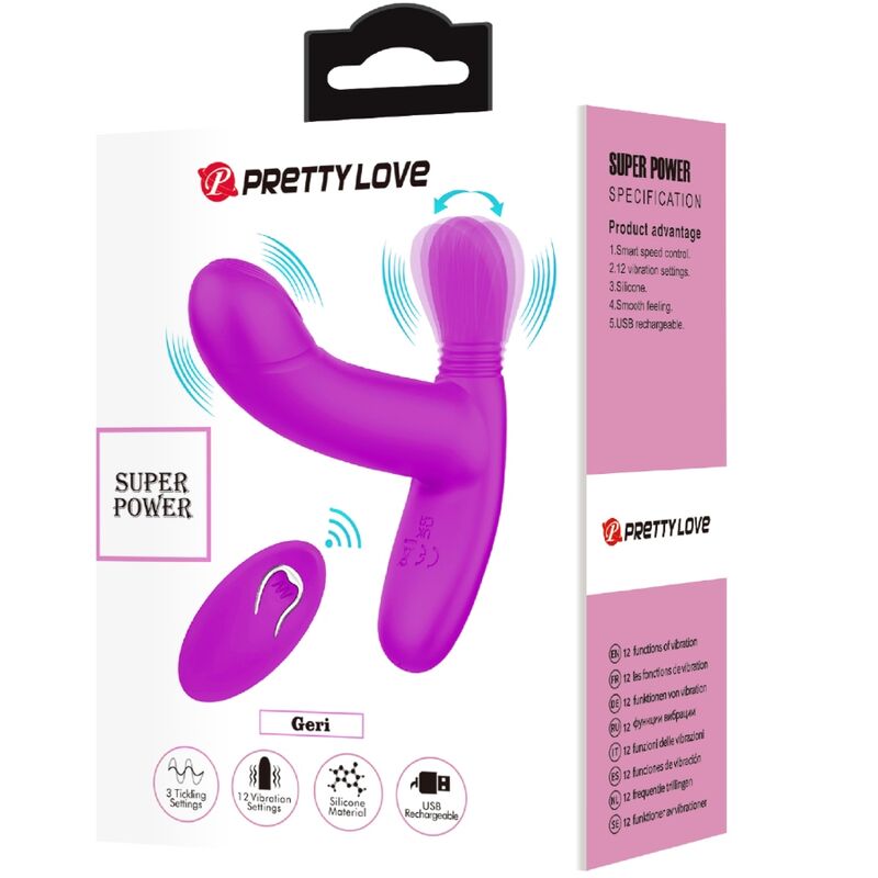 PRETTY LOVE - GERI CLITORIS MASSAGER PINK REMOTE CONTROL - 9