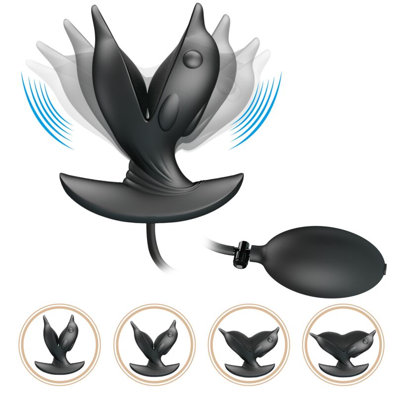 PRETTY LOVE - INFLATABLE AND RECHARGEABLE DOLPHIN BUTT PLUG