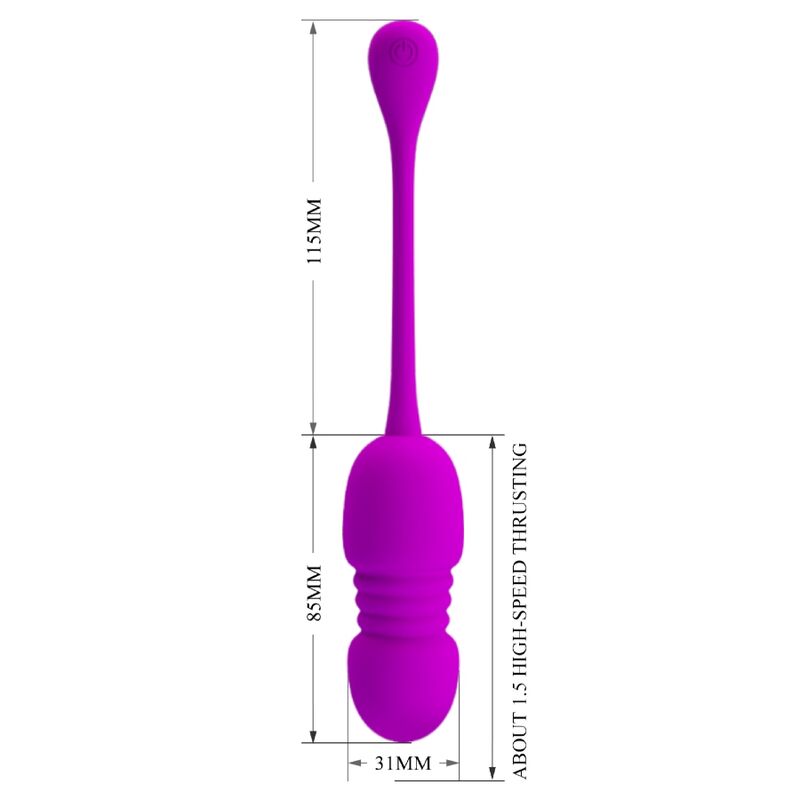 PRETTY LOVE - CALLIE PURPLE RECHARGEABLE VIBRATING EGG - 5