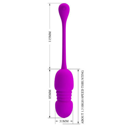 PRETTY LOVE - CALLIE PURPLE RECHARGEABLE VIBRATING EGG - 5