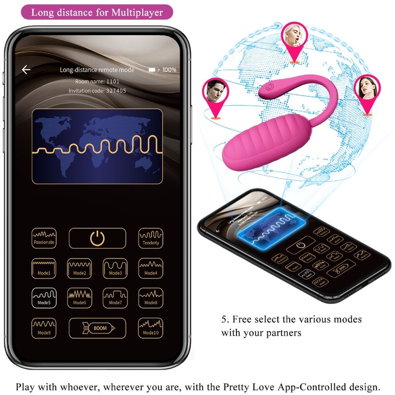 PRETTY LOVE - CATALINA PINK RECHARGEABLE VIBRATING EGG - 8