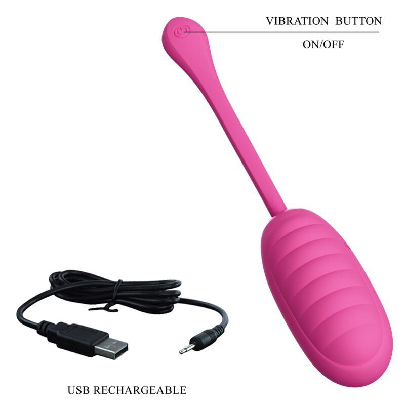 PRETTY LOVE - CATALINA PINK RECHARGEABLE VIBRATING EGG - 7