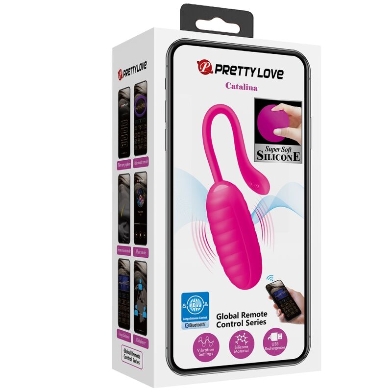 PRETTY LOVE - CATALINA PINK RECHARGEABLE VIBRATING EGG - 9