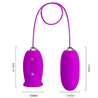 PRETTY LOVE - DAISY DUAL EGG RECHARGEABLE VIBRATOR PURPLE - 7