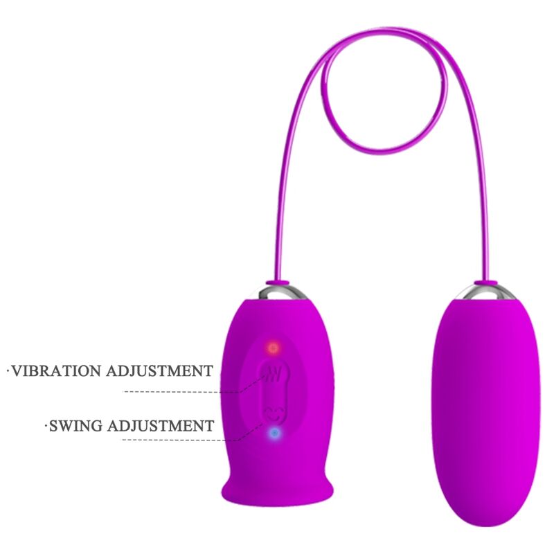 PRETTY LOVE - DAISY DUAL EGG RECHARGEABLE VIBRATOR PURPLE - 8