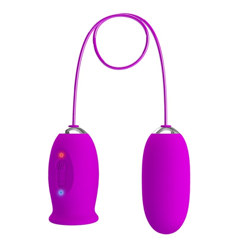 PRETTY LOVE - DAISY DUAL EGG RECHARGEABLE VIBRATOR PURPLE - 3