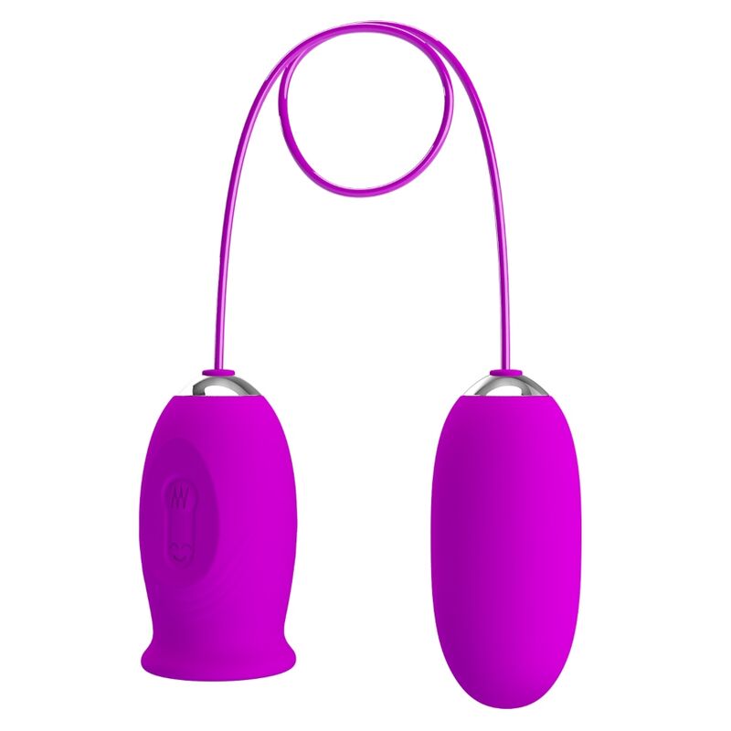PRETTY LOVE - DAISY DUAL EGG RECHARGEABLE VIBRATOR PURPLE - 2