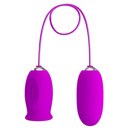 PRETTY LOVE - DAISY DUAL EGG RECHARGEABLE VIBRATOR PURPLE - 2