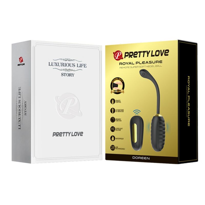 PRETTY LOVE - DOREEN LUXURY RECHARGEABLE VIBRATING EGG BLACK REMOTE CONTROL - 11