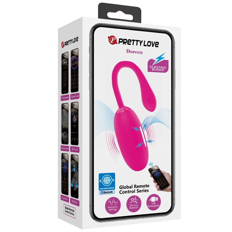 PRETTY LOVE - DOREEN RECHARGEABLE VIBRATING EGG MAGENTA REMOTE CONTROL - 10