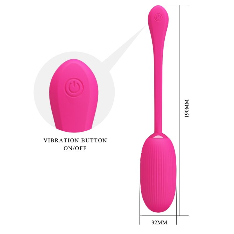PRETTY LOVE - DOREEN RECHARGEABLE VIBRATING EGG MAGENTA REMOTE CONTROL - 6