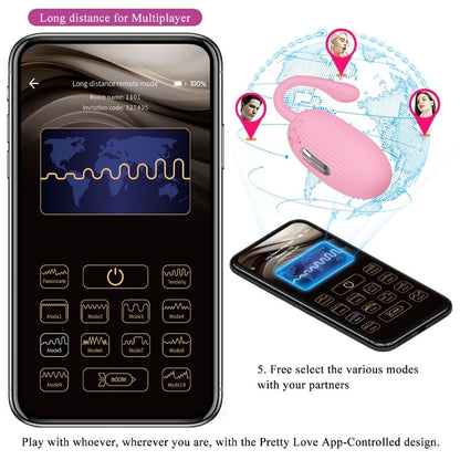 PRETTY LOVE - DOREEN PINK RECHARGEABLE VIBRATING EGG - 11
