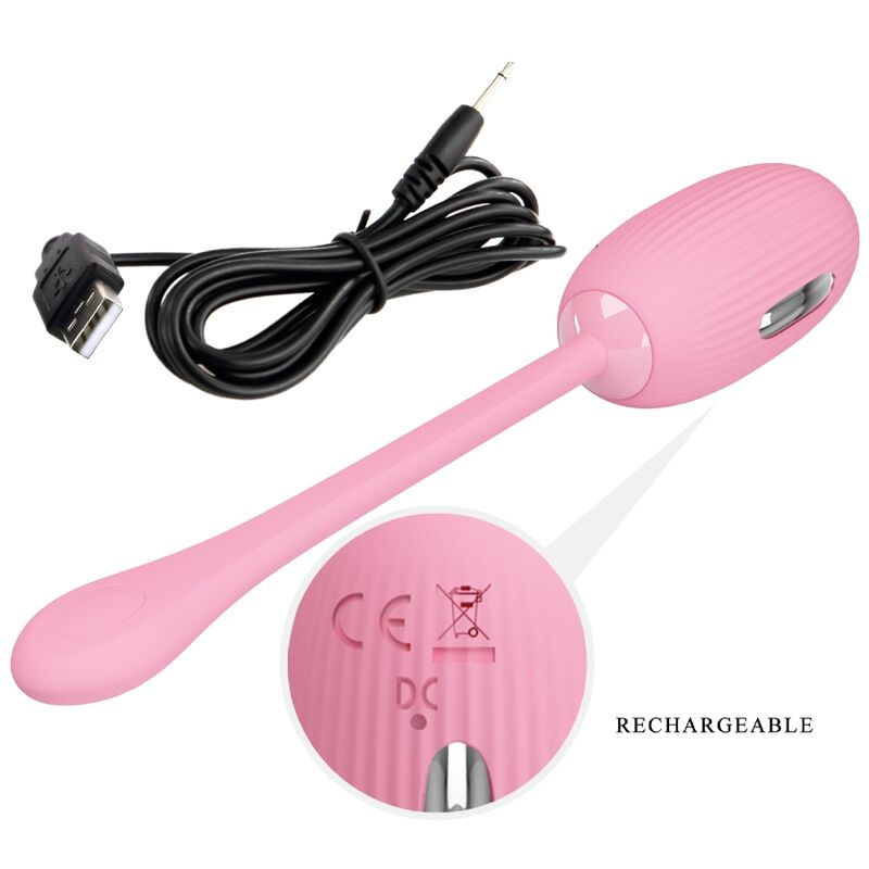 PRETTY LOVE - DOREEN PINK RECHARGEABLE VIBRATING EGG - 10
