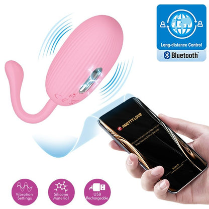 PRETTY LOVE - DOREEN PINK RECHARGEABLE VIBRATING EGG - 3