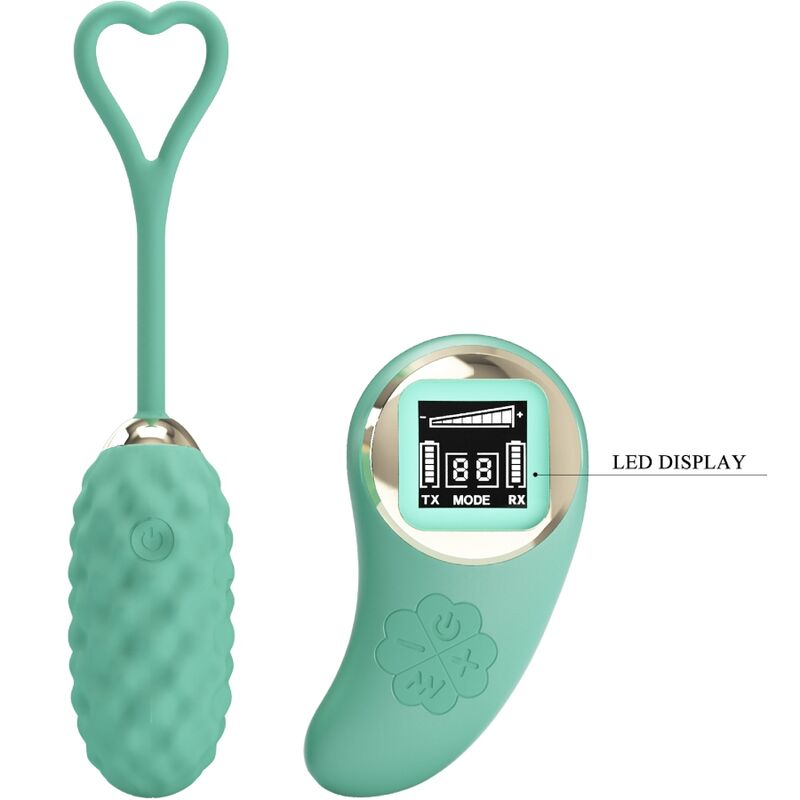 PRETTY LOVE - VIBRATING EGG WITH REMOTE CONTROL GREEN VIVIAN