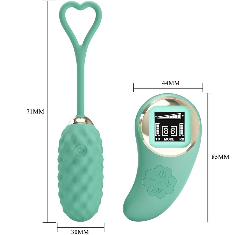 PRETTY LOVE - VIBRATING EGG WITH REMOTE CONTROL GREEN VIVIAN
