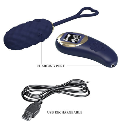 PRETTY LOVE - VIVIAN BLUE REMOTE CONTROL VIBRATING EGG - 4