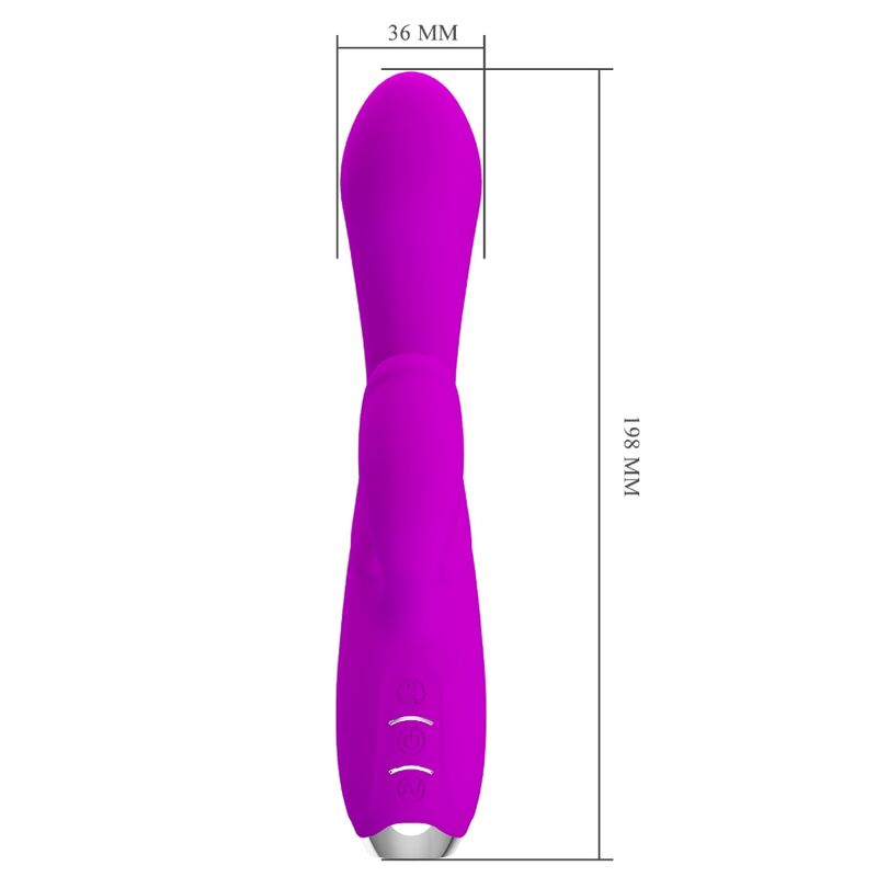 PRETTY LOVE - GLORIA RECHARGEABLE RABBIT VIBRATOR-WATERPROOF PURPLE - 10