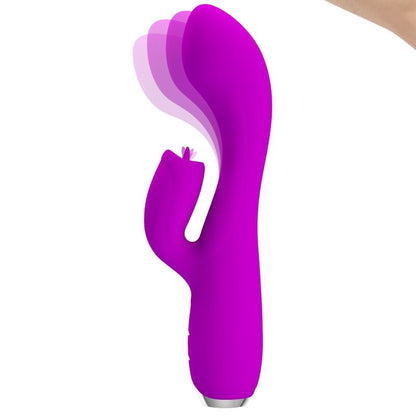 PRETTY LOVE - GLORIA RECHARGEABLE RABBIT VIBRATOR-WATERPROOF PURPLE - 5
