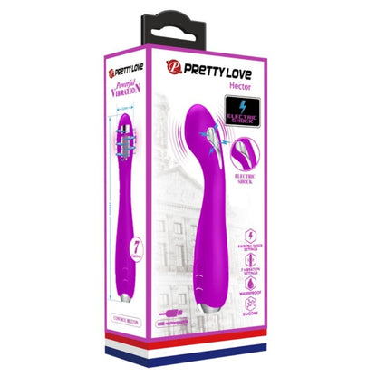 PRETTY LOVE - HECTOR RECHARGEABLE ELECTROSHOCK VIBRATOR WATERPROOF PURPLE - 1