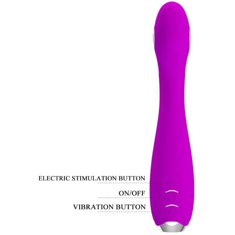 PRETTY LOVE - HECTOR RECHARGEABLE ELECTROSHOCK VIBRATOR WATERPROOF PURPLE - 4