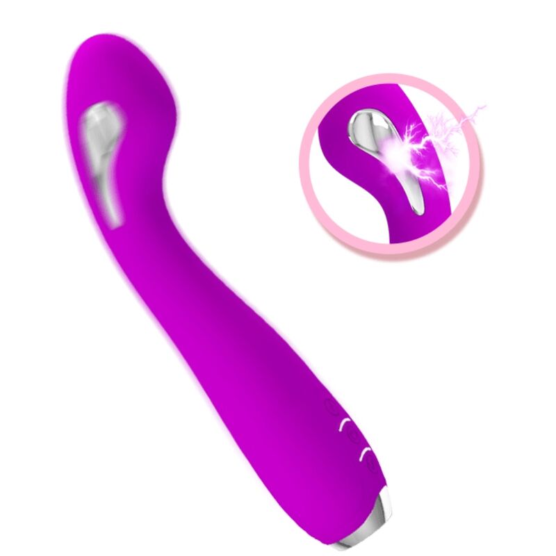 PRETTY LOVE - HECTOR RECHARGEABLE ELECTROSHOCK VIBRATOR WATERPROOF PURPLE - 2
