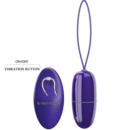 PRETTY LOVE - SELKIE YOUTH MINI VIBRATING EGG VIOLET REMOTE CONTROL - 6