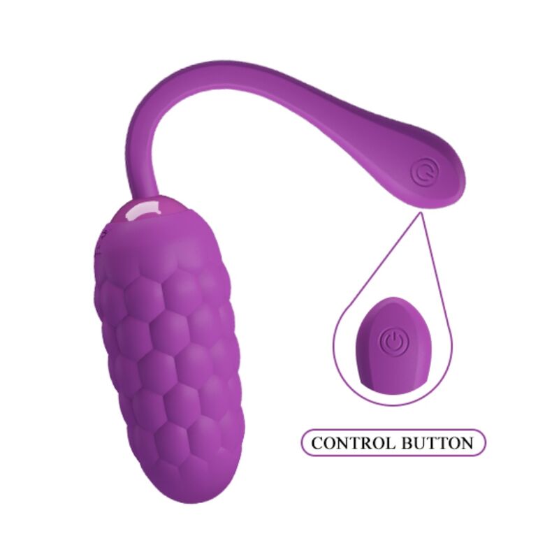 PRETTY LOVE - VIBRATING EGG WITH PURPLE RECHARGEABLE MARINE TEXTURE - 2