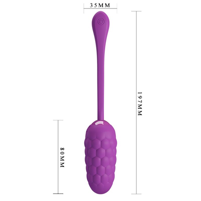 PRETTY LOVE - VIBRATING EGG WITH PURPLE RECHARGEABLE MARINE TEXTURE - 4