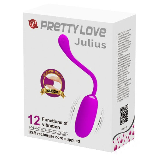 PRETTY LOVE - JULIUS WATERPROOF-RECHARGEABLE VIBRATING EGG PURPLE - 1