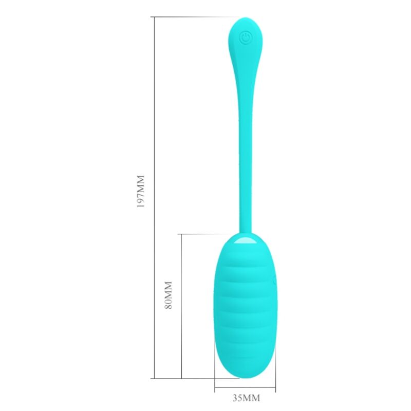 PRETTY LOVE - KIRK RECHARGEABLE VIBRATING EGG LIGHT GREEN - 4