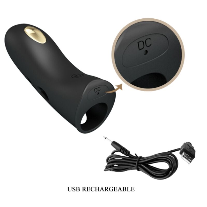 PRETTY LOVE - MARICO BLACK ELECTRO-STIMULATOR FINGER COVER - 10