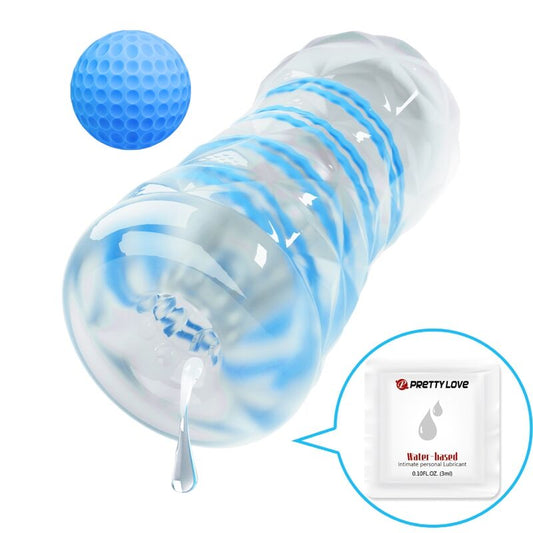 PRETTY LOVE - SMALL MASTURBATOR WITH BLUE SPIRALS - 1