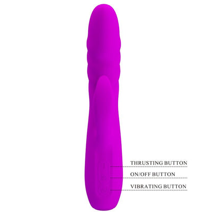 PRETTY LOVE - MELANIE PURPLE RECHARGEABLE RABBIT VIBRATOR - 3