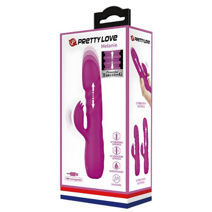 PRETTY LOVE - MELANIE PURPLE RECHARGEABLE RABBIT VIBRATOR - 7