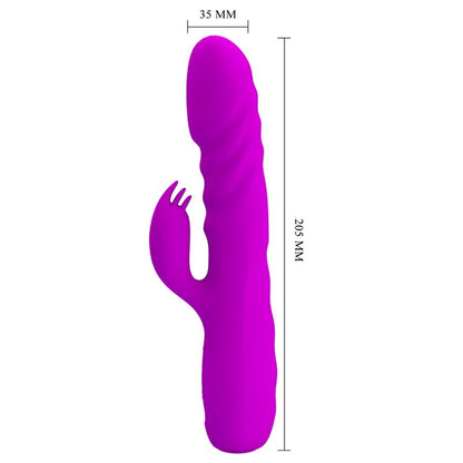 PRETTY LOVE - MELANIE PURPLE RECHARGEABLE RABBIT VIBRATOR - 5