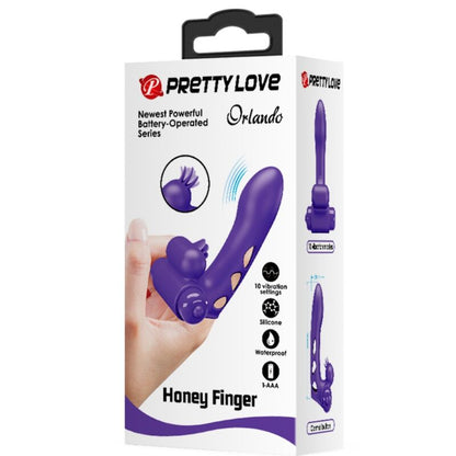 PRETTY LOVE - ORLANDO PURPLE VIBRATOR FINGER COVER - 3