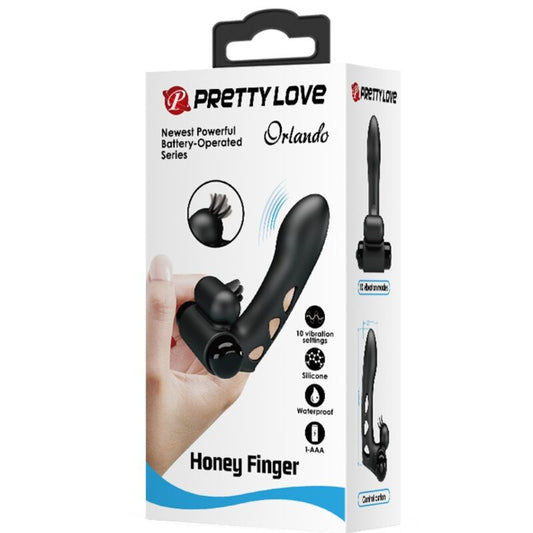 PRETTY LOVE - ORLANDO BLACK VIBRATOR FINGER COVER - 1