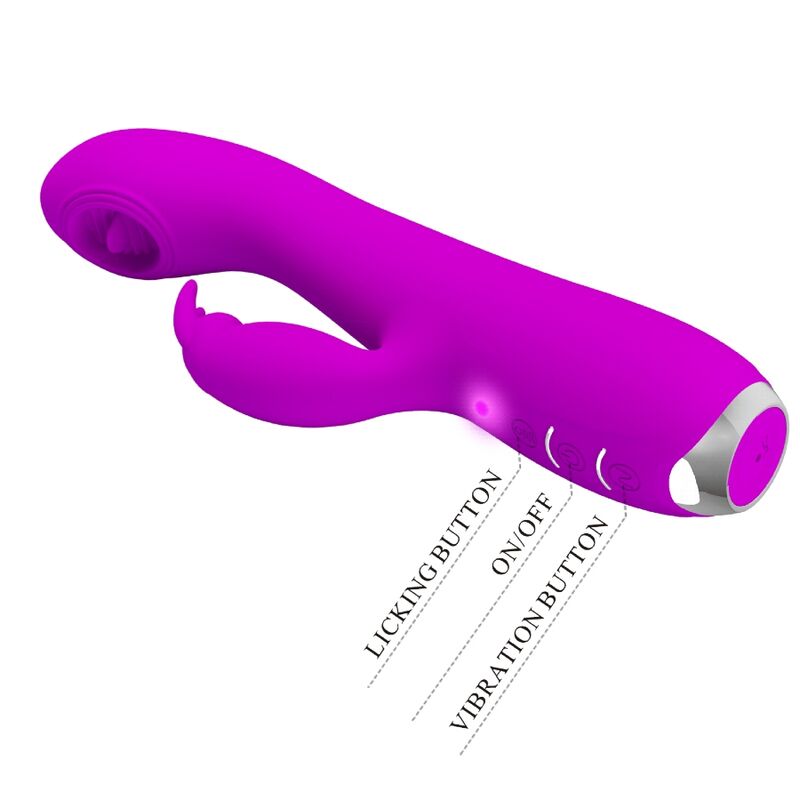 PRETTY LOVE - RACHEL RECHARGEABLE VIBRATOR WITH PURPLE SUCTION CUP