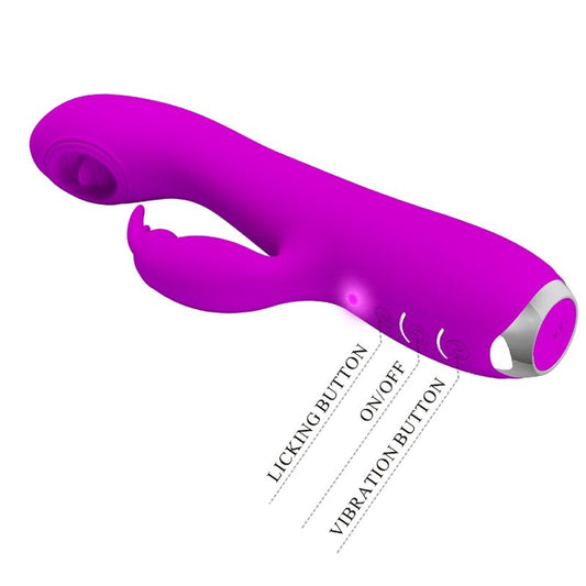 PRETTY LOVE - RACHEL RECHARGEABLE VIBRATOR WITH STIMULATING WAVES PURPLE - 1
