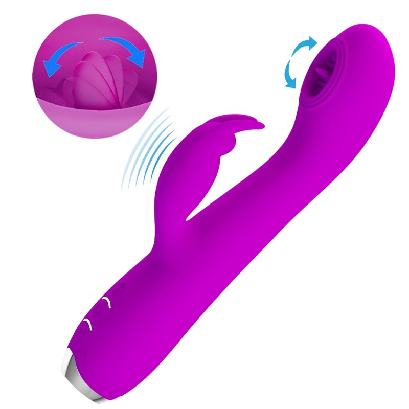 PRETTY LOVE - RACHEL RECHARGEABLE VIBRATOR WITH STIMULATING WAVES PURPLE - 9