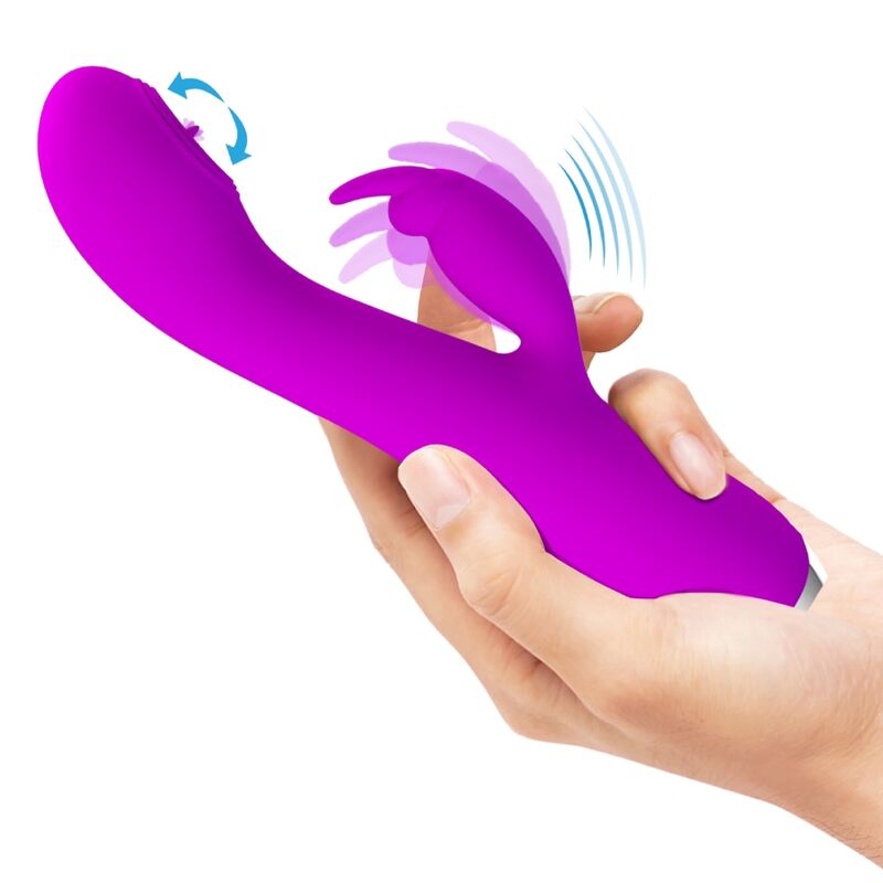 PRETTY LOVE - RACHEL RECHARGEABLE VIBRATOR WITH STIMULATING WAVES PURPLE - 4