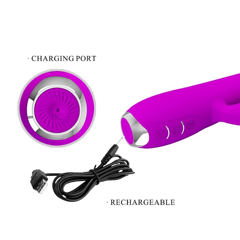 PRETTY LOVE - REGINA VIBRATOR - RECHARGEABLE STIMULATING WAVES PURPLE - 11