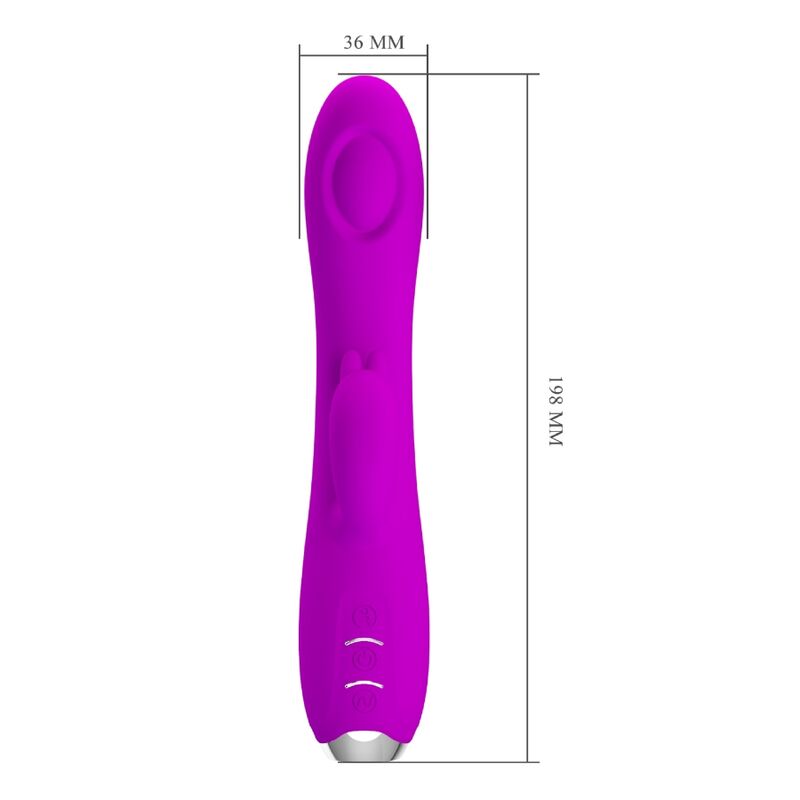 PRETTY LOVE - REGINA VIBRATOR - RECHARGEABLE STIMULATING WAVES PURPLE - 9