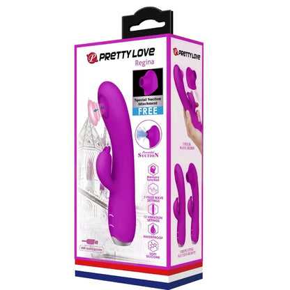 PRETTY LOVE - REGINA VIBRATOR - RECHARGEABLE STIMULATING WAVES PURPLE - 10