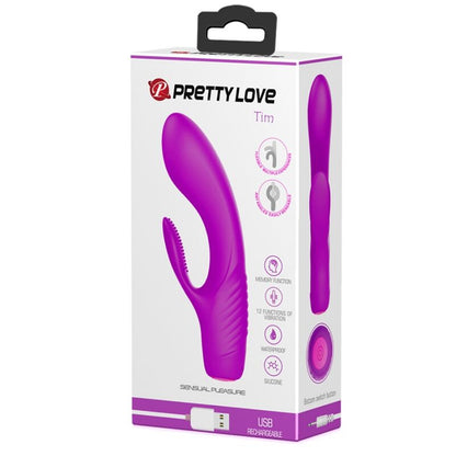 PRETTY LOVE - TIM PURPLE RECHARGEABLE VIBRATOR - 8